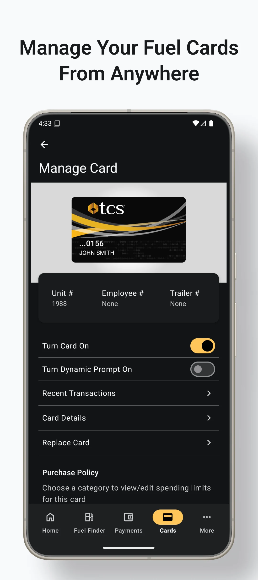 TCS Fuel screenshot